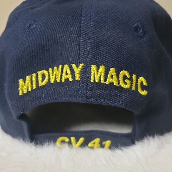 United States Navy Unisex USS Midway CV-41 Strap Back Cap(NWOT) - Picture 3 of 5